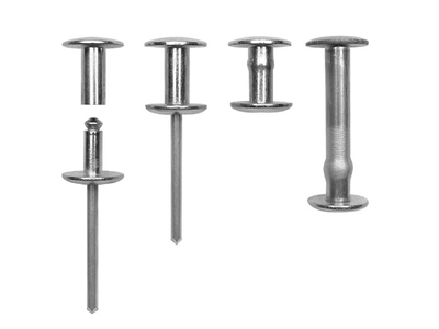1/4" x (1.375-1.625 Grip) All Steel Countersunk RivetKing Checkmate Rivet